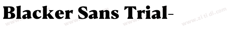 Blacker Sans Trial字体转换